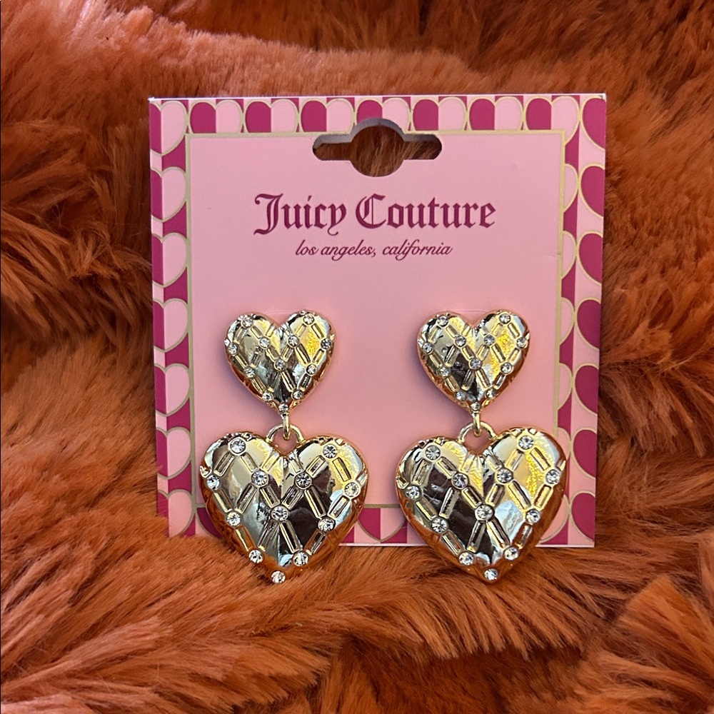 Juicy Couture Gold and Silver Heart Earrings